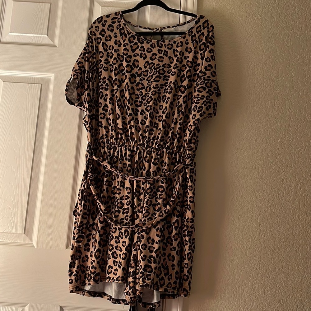 Leopard print romper